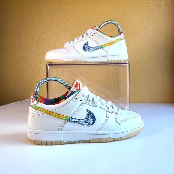Nike Dunk Low White Multi-Color Paisley (GS) Shoes FN8913-141 Youth size 6.5Y